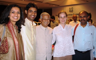 Dr. Yunus with Microfinance Focus team  (A file photo)
