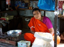 Anitha Bai operates a small tea and petty shop in rural Madhya Pradesh. By russavia - Wikimedia Commons